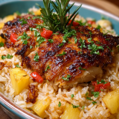 Aloha Pineapple Chicken Rice Casserole