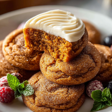 Chewy Pumpkin Snickerdoodle Cookies
