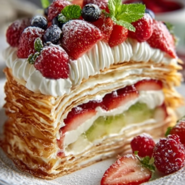 Delicious Fruit Crepe Cake Recipe