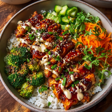 Delicious Sticky Chicken Rice Bowls Recipe