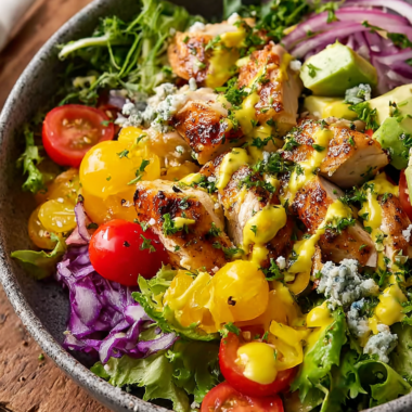 Easy Honey Mustard Chicken Chopped Salad