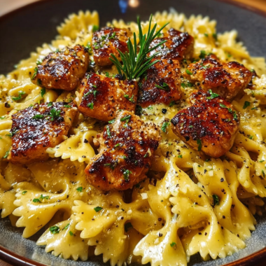 Garlic Butter Chicken Bowtie Pasta