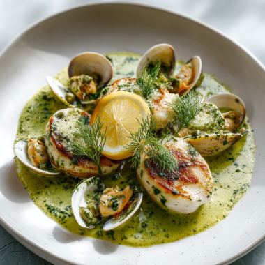 Monkfish in Green Sauce and Clams