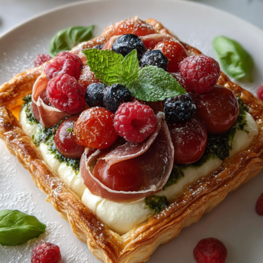 Prosciutto Puff Pastry Tart