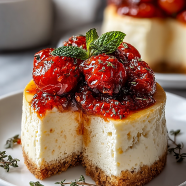 Savory Cheesecake With Roasted Tomato Jam & Parmesan Crust Recipe