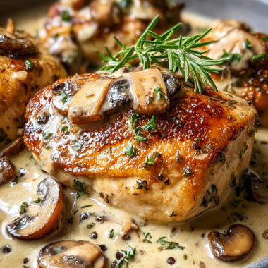 Skillet Chicken and Mushroom Wine Sauce