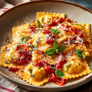 Slow Cooker Ravioli Lasagna