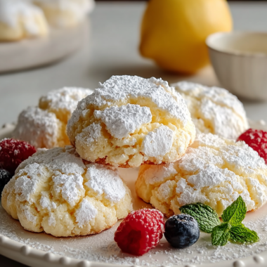 Soft Lemon Crinkle Cookies