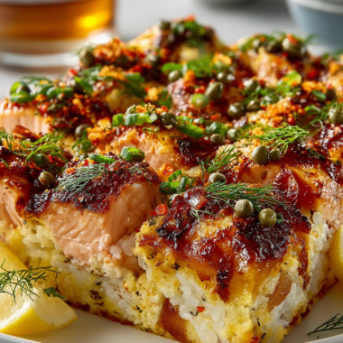 Spicy Salmon Sushi Bake